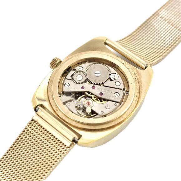 Vintage 34mm Helbros Invincibile Purina Logo Men\'s Mechanical Wristwatch 89A